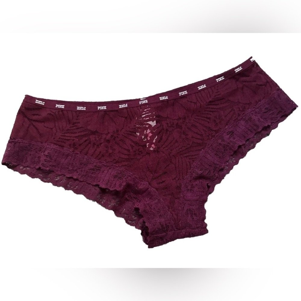 2017 PINK Victoria’s Secret Extra Low Rise Cheekster Panty- Burgundy
